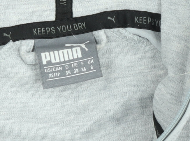 Mens UK Size XS PUMA Grey Full Zip Hoodie