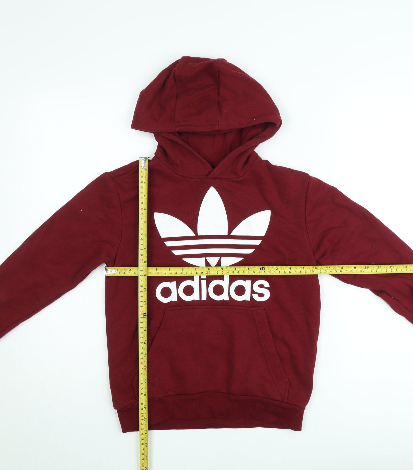 Teens UK Size M adidas Red Pullover Hoodie