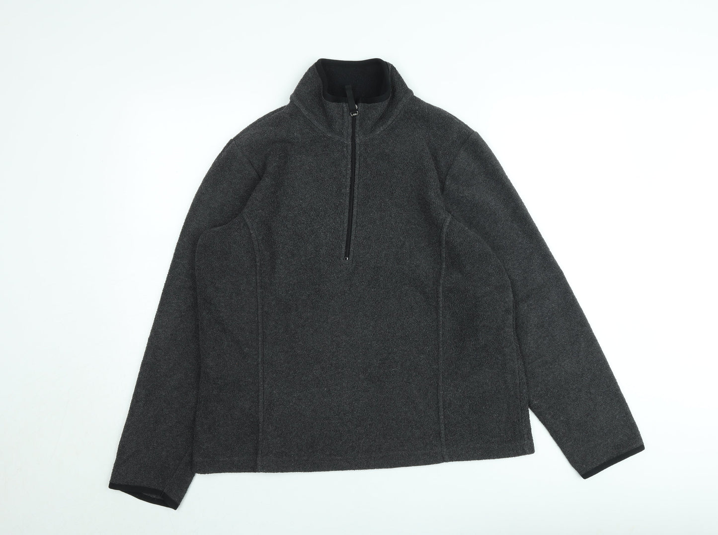 Old Navy Men's Grey Fleece 1/2 Zip Pullover Sweatshirt L