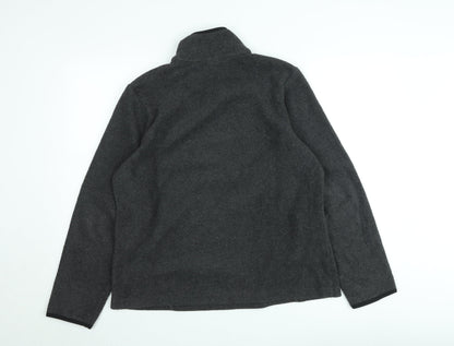 Old Navy Men's Grey Fleece 1/2 Zip Pullover Sweatshirt L