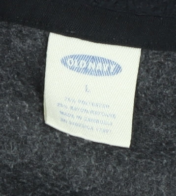 Old Navy Men's Grey Fleece 1/2 Zip Pullover Sweatshirt L