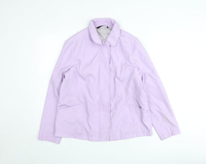 BM Collection Women's Purple Full Zip Mid-Length Jacket Size S