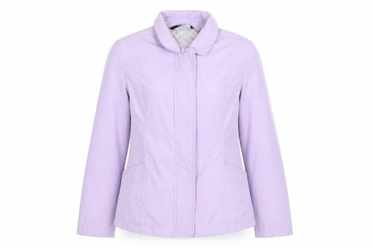 BM Collection Women's Purple Full Zip Mid-Length Jacket Size S