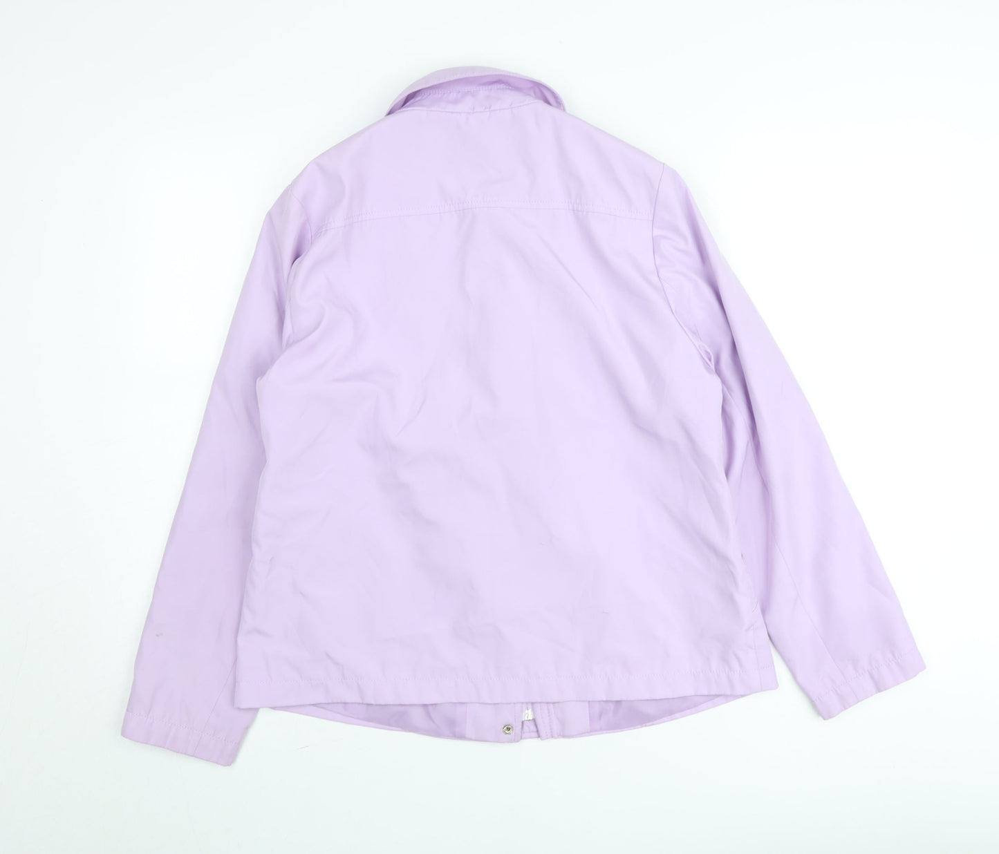BM Collection Women's Purple Full Zip Mid-Length Jacket Size S