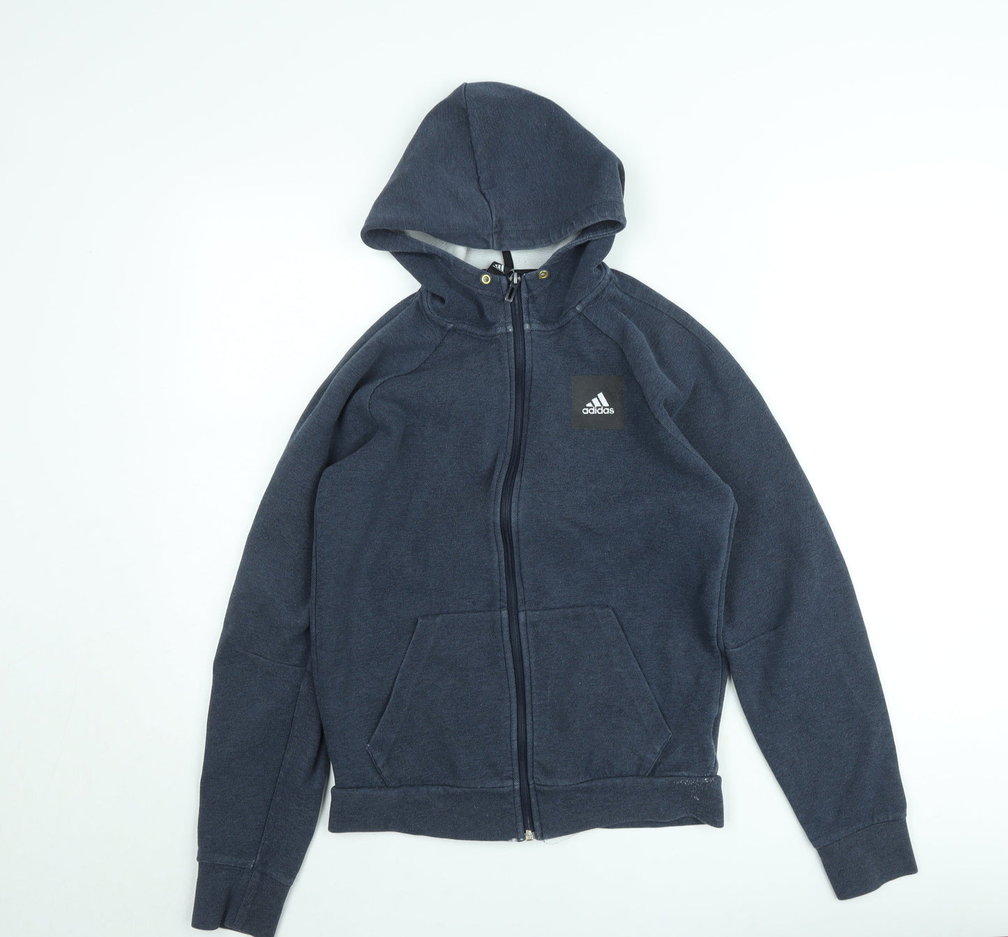 Mens UK Size XS adidas Blue Full Zip Hoodie