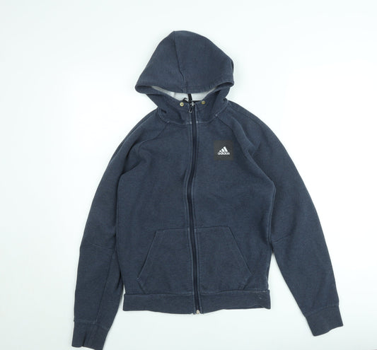 French Connection Men's Blue Hooded Zip-Up Jacket Size M