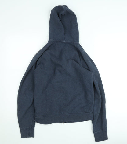 French Connection Men's Blue Hooded Zip-Up Jacket Size M