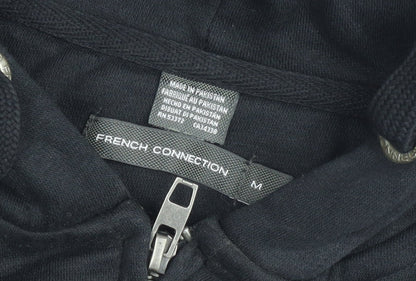 French Connection Men's Blue Hooded Zip-Up Jacket Size M