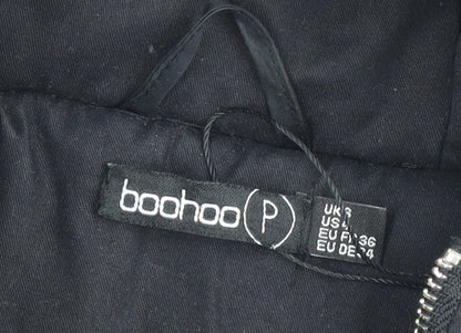 Boohoo Women’s Black Petite Size 8 Hooded Parka Jacket