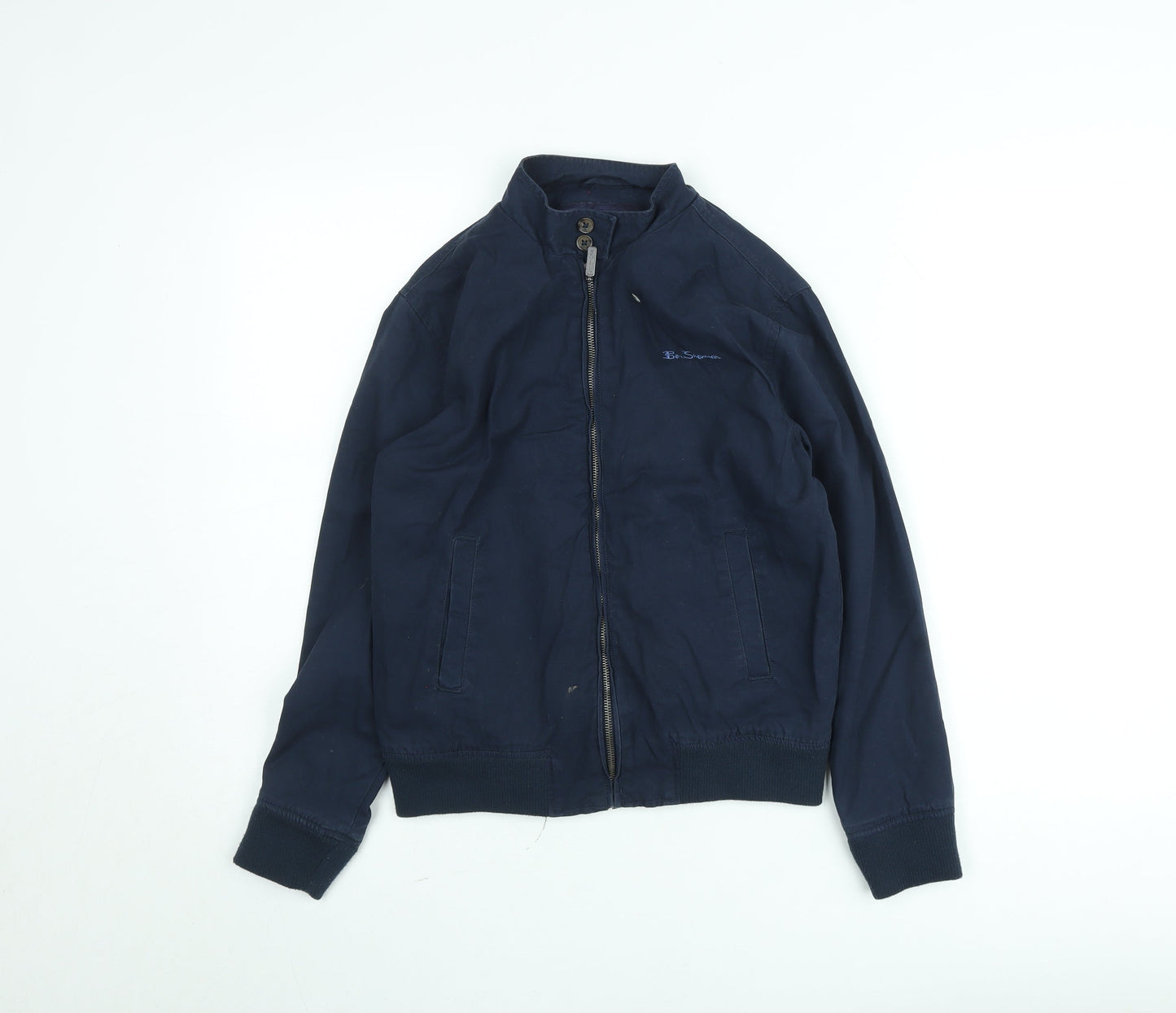 Ben Sherman Boys Blue Cotton Bomber Jacket 12-13 Years Full Zip Lined