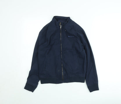 Ben Sherman Boys Blue Cotton Bomber Jacket 12-13 Years Full Zip Lined