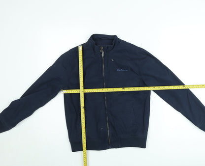 Ben Sherman Boys Blue Cotton Bomber Jacket 12-13 Years Full Zip Lined