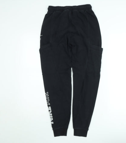Mens UK Size XS Nike Regular Fit Jogger Black Trousers