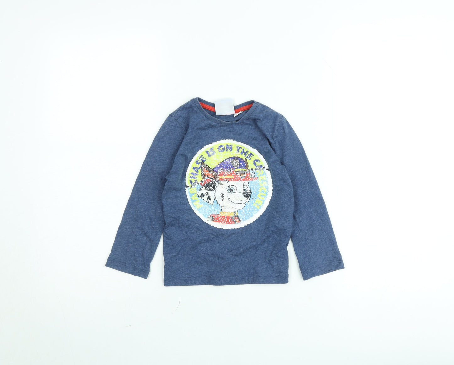 Nickelodeon PAW Patrol Boys Blue 4-5 Years Sequin Long Sleeve T-Shirt