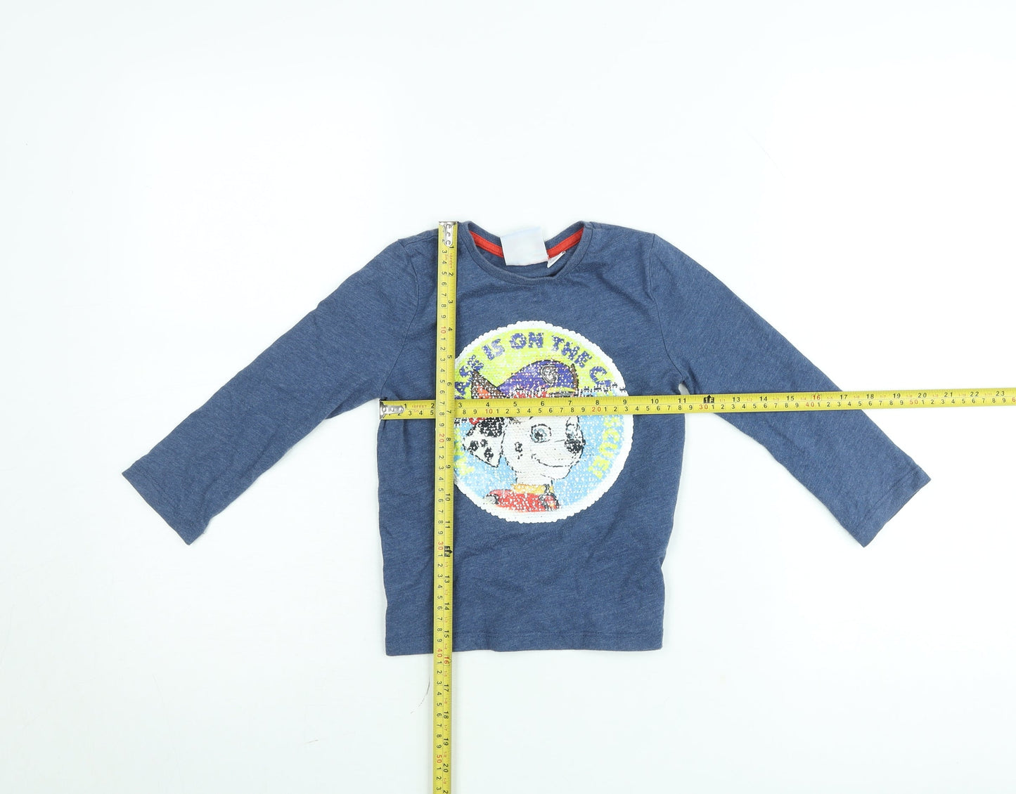 Nickelodeon PAW Patrol Boys Blue 4-5 Years Sequin Long Sleeve T-Shirt