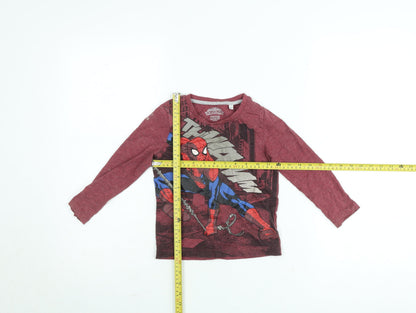 C&A Boys Red Marvel Spider-Man Long Sleeve T-Shirt 4-5 Years
