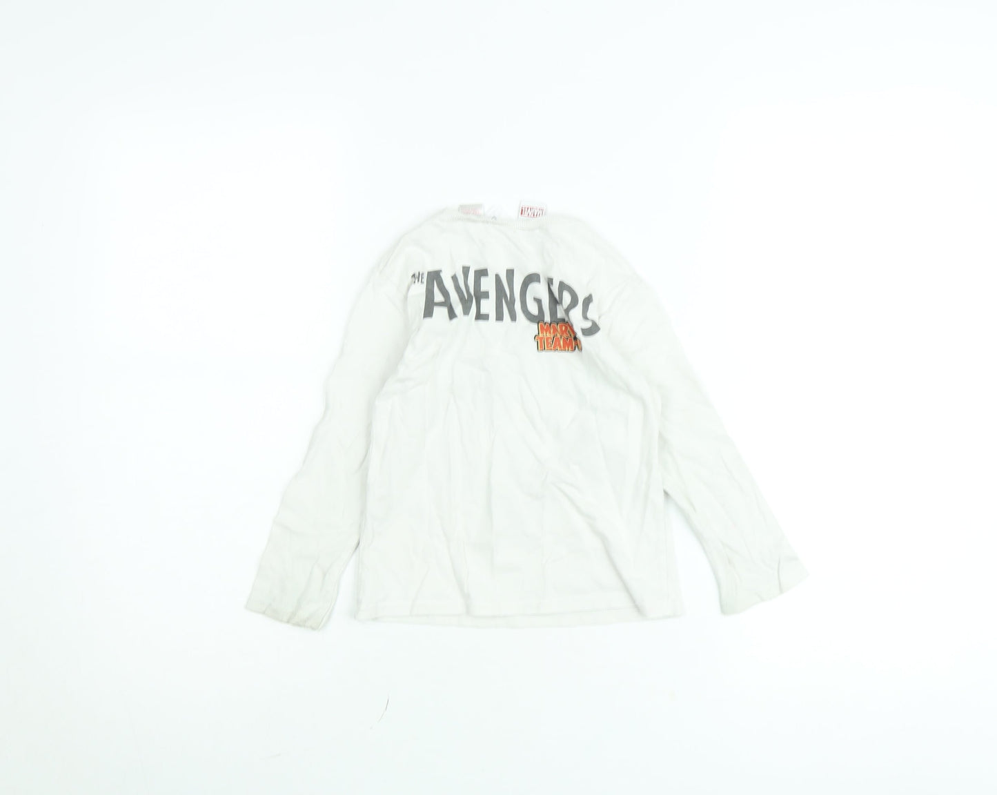 Zara Boys White Marvel Avengers Long Sleeve T-Shirt 3-4 Years