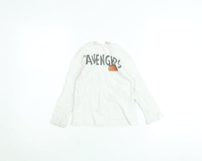 Zara Boys White Marvel Avengers Long Sleeve T-Shirt 3-4 Years