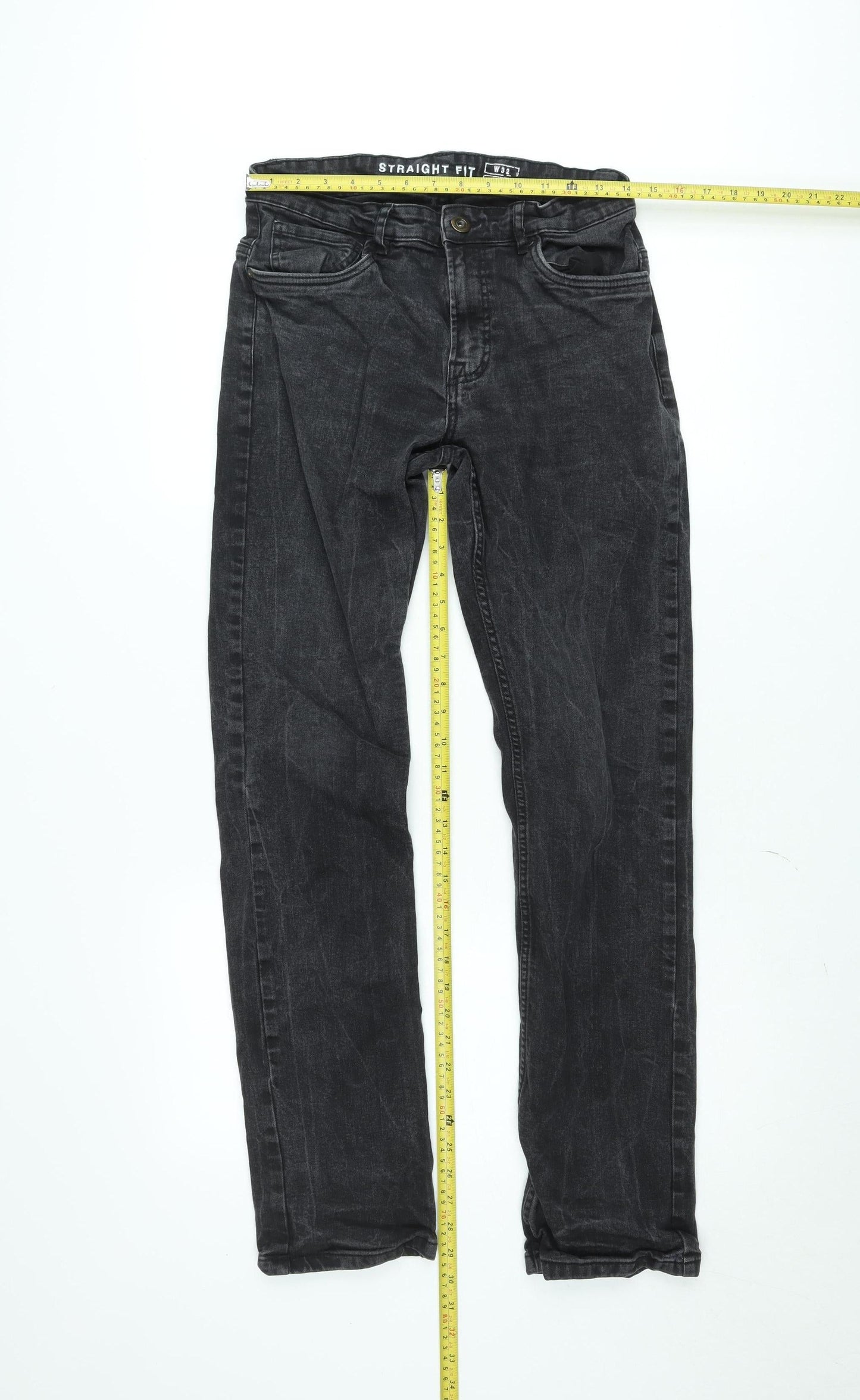 Dunnes Stores Men's Black Straight Fit Denim Jeans W32 L34