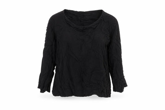 United Colors of Benetton Women’s Black Chiffon Long Sleeve Blouse M