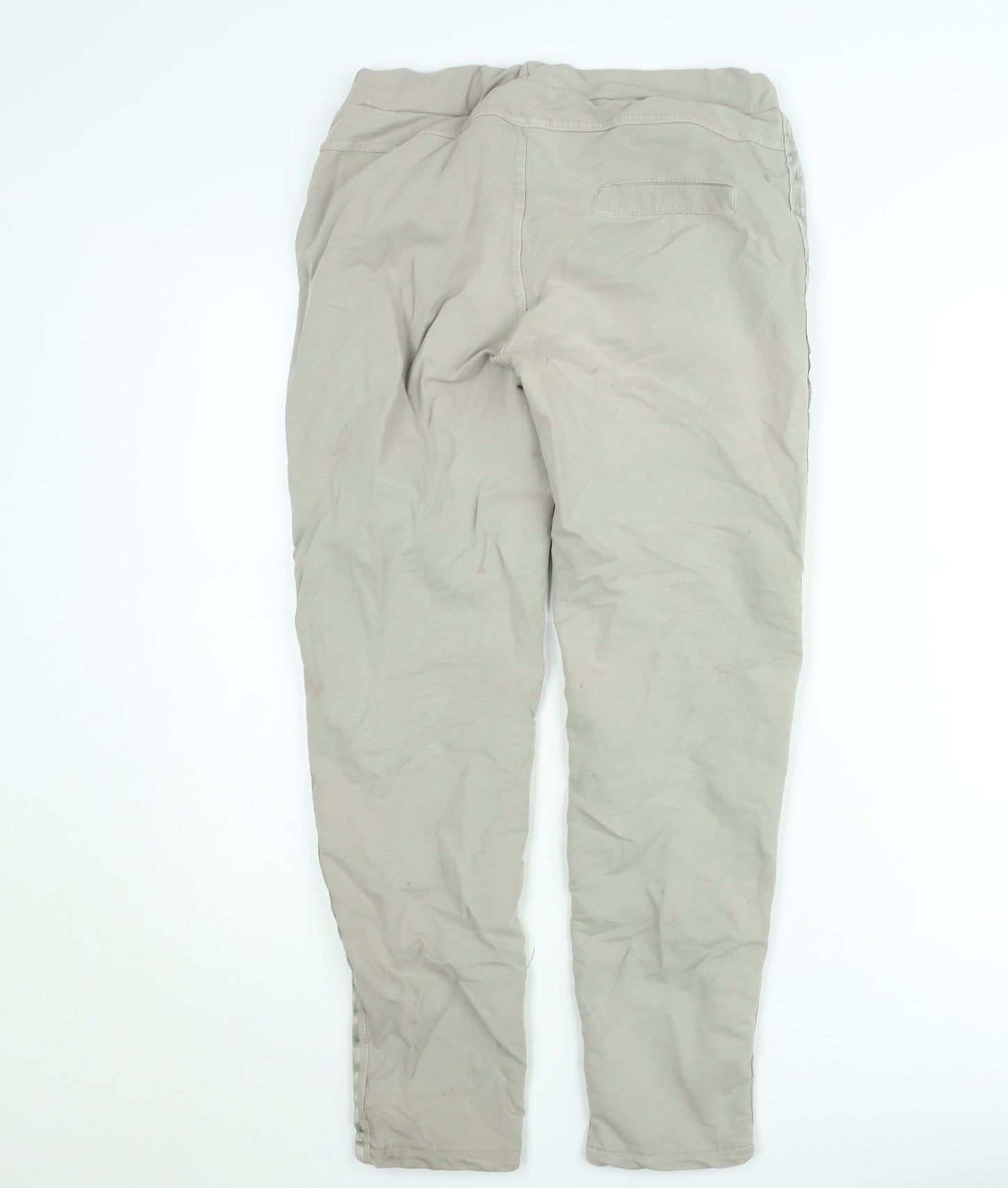 Studio Parisien Men’s Beige Jogger Trousers L Elastic Waist Cotton
