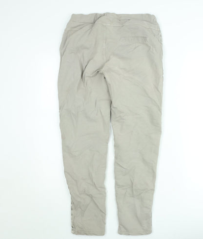 Studio Parisien Men’s Beige Jogger Trousers L Elastic Waist Cotton