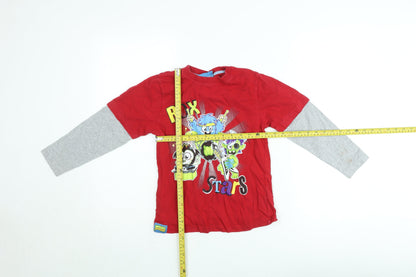 Moshi Monsters Boys Red Long Sleeve Graphic T-Shirt 5-6 Years