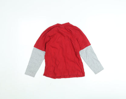 Moshi Monsters Boys Red Long Sleeve Graphic T-Shirt 5-6 Years