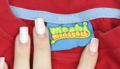 Moshi Monsters Boys Red Long Sleeve Graphic T-Shirt 5-6 Years