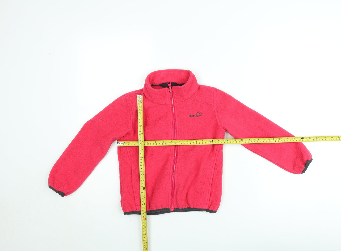 Peter Storm Girls Pink Fleece Full Zip Sweatshirt 5-6 Years Lightweight Outdoor