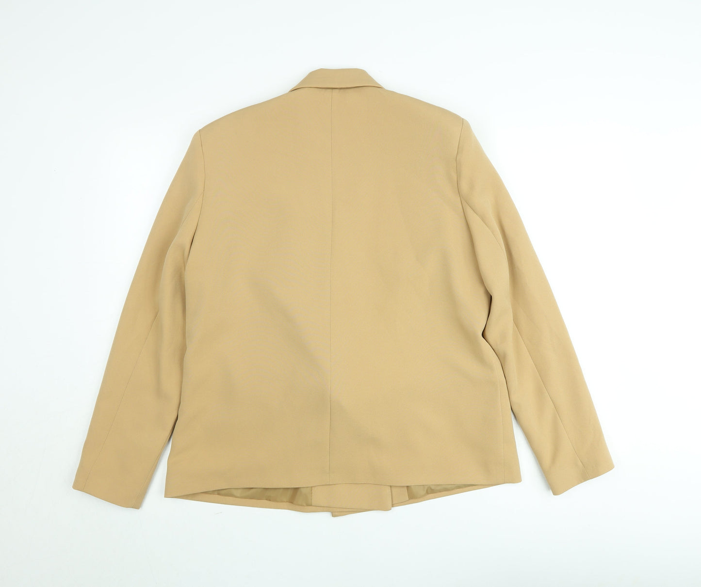 Tu Woman Beige Double-Breasted Suit Jacket Size 12