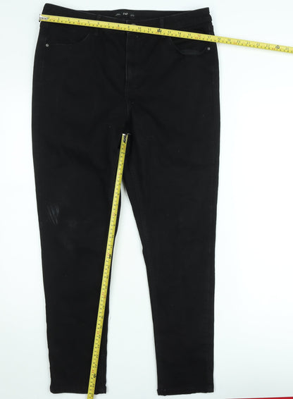 F&F Black Slim Fit Stretch Denim Skinny Jeans Men’s UK 16
