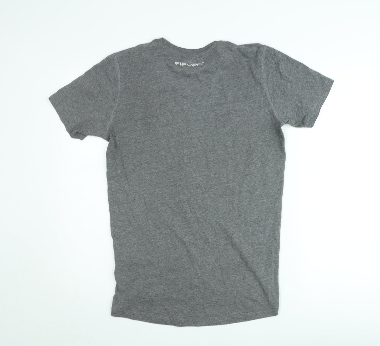 11 Degrees Grey Classic Crew Neck Regular Fit T-Shirt Unisex M