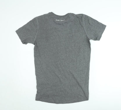 11 Degrees Grey Classic Crew Neck Regular Fit T-Shirt Unisex M