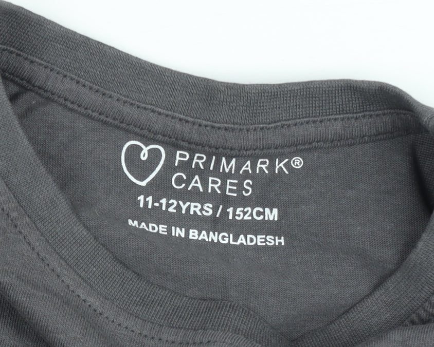 Primark Cares Teens Grey Freestyle Skate Graphic T-Shirt 11-12Y 152cm