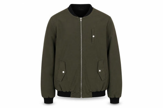 Missguided Women’s Green Bomber Jacket UK 10 Lined Zip Casual