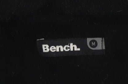 Bench Mens Black Full Zip Hooded Knit Jumper Size M