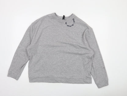 Nobody's Child Women's Grey Crew Neck Pullover Sweatshirt Size M