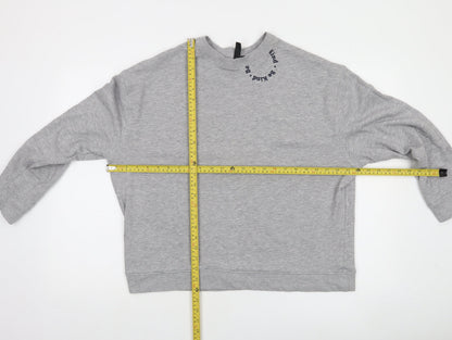 Nobody's Child Women's Grey Crew Neck Pullover Sweatshirt Size M