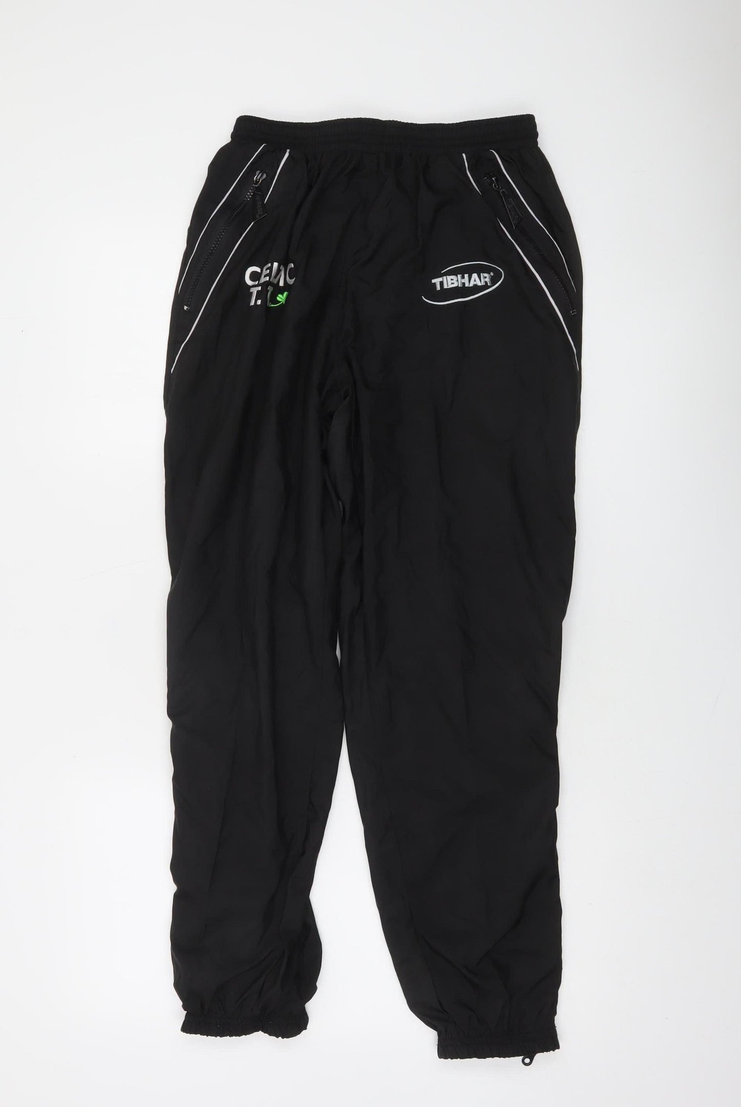 Tibhar Classic Sportswear Men's Black Small Jogger Trousers Polyester Microfibre
