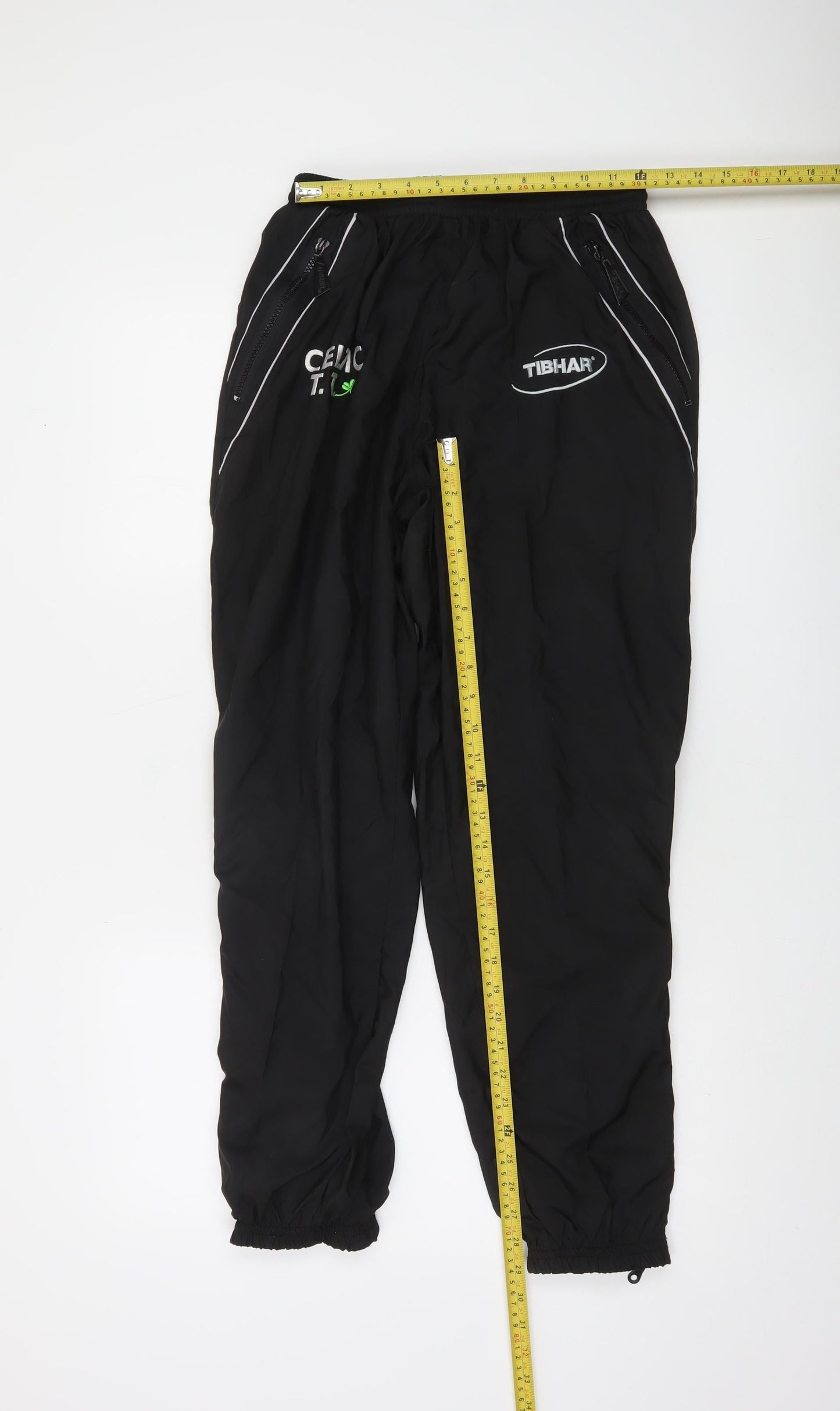 Tibhar Classic Sportswear Men's Black Small Jogger Trousers Polyester Microfibre