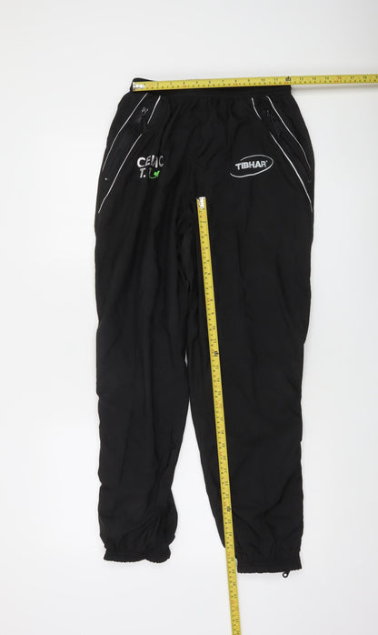Tibhar Classic Sportswear Men's Black Small Jogger Trousers Polyester Microfibre