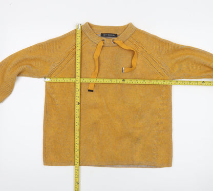 Betty Barclay Women's Yellow Striped Pullover Jumper Size 10