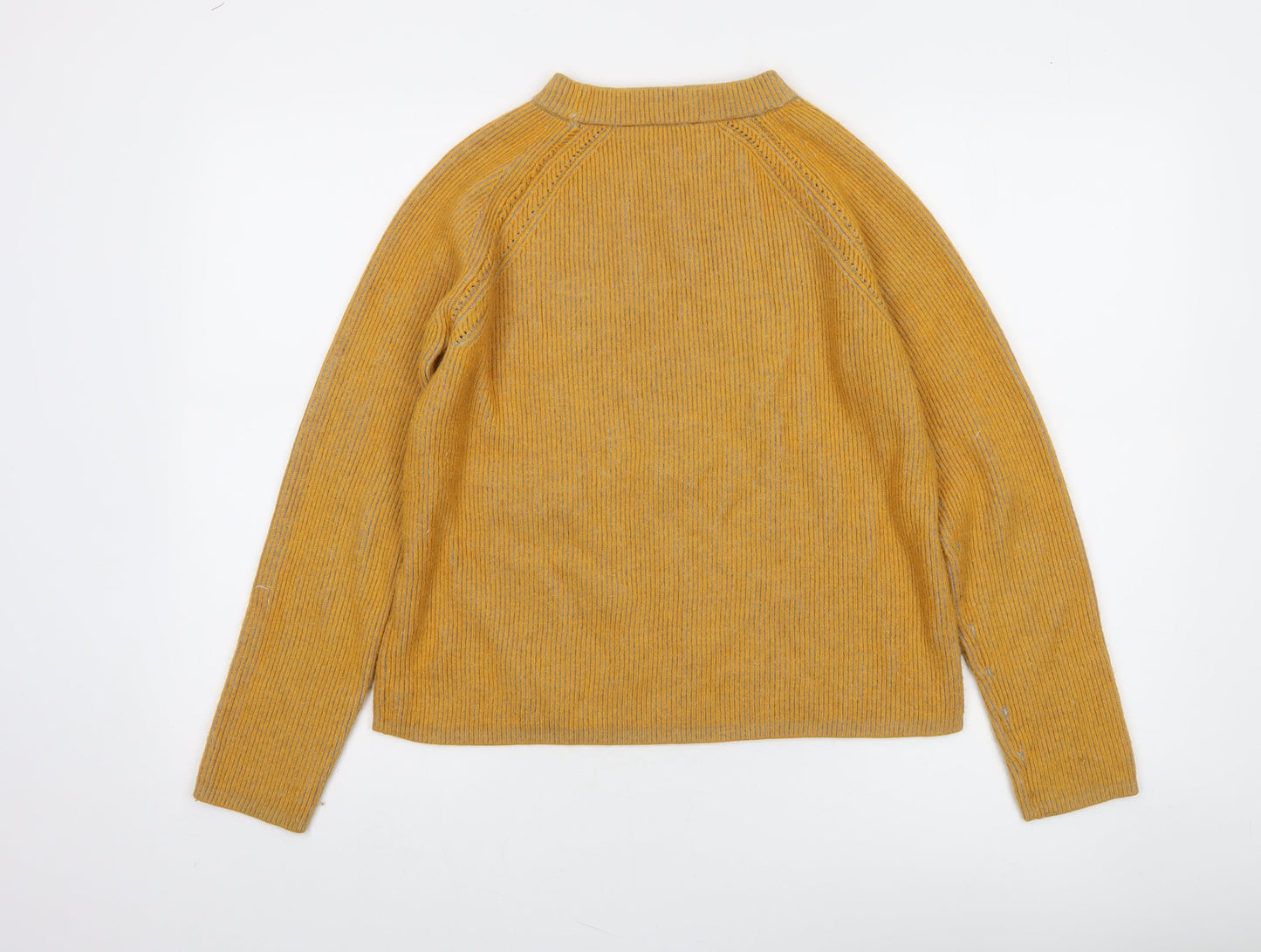 Betty Barclay Women's Yellow Striped Pullover Jumper Size 10