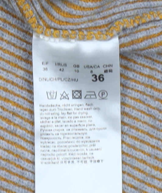 Betty Barclay Women's Yellow Striped Pullover Jumper Size 10