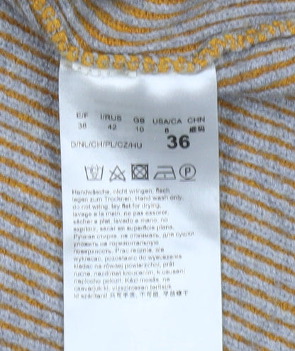 Betty Barclay Women's Yellow Striped Pullover Jumper Size 10