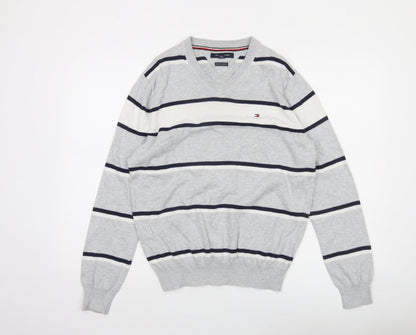 Mens UK Size S Tommy Hilfiger Grey Pullover Jumper