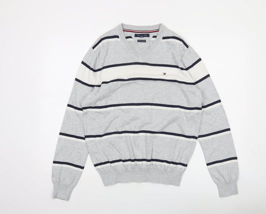 Mens UK Size S Tommy Hilfiger Grey Pullover Jumper