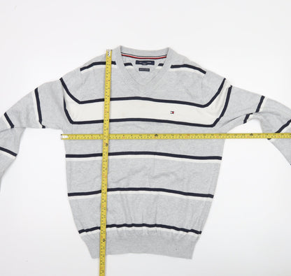 Mens UK Size S Tommy Hilfiger Grey Pullover Jumper