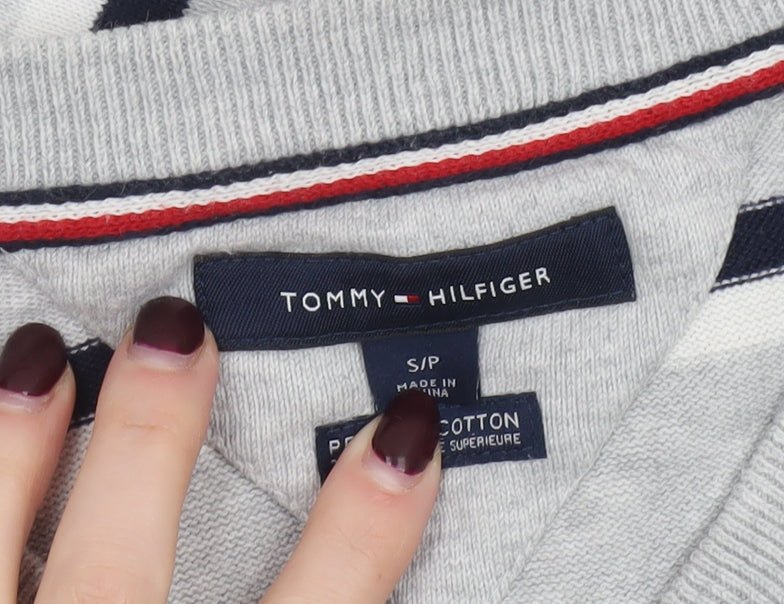 Mens UK Size S Tommy Hilfiger Grey Pullover Jumper